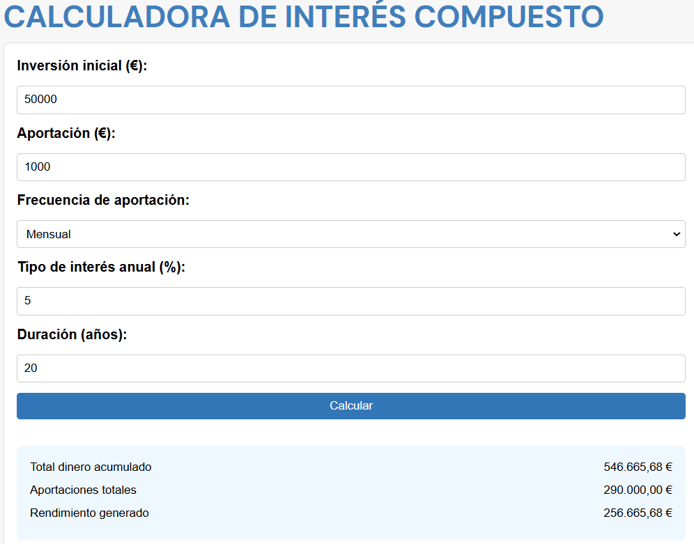 ejemplo interes compuesto | IFI - invertir en fondos invertir 1000 euros al mes, interes compuesto de 1000 euros al mes
