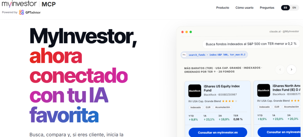 myinvestor conectado con tu IA favorita | IFI - invertir en fondos myinvestor conectado con tu IA favorita