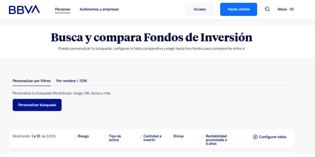 7-buscador-de-fondos-bbva | IFI - invertir en fondos Buscador de fondos BBVA