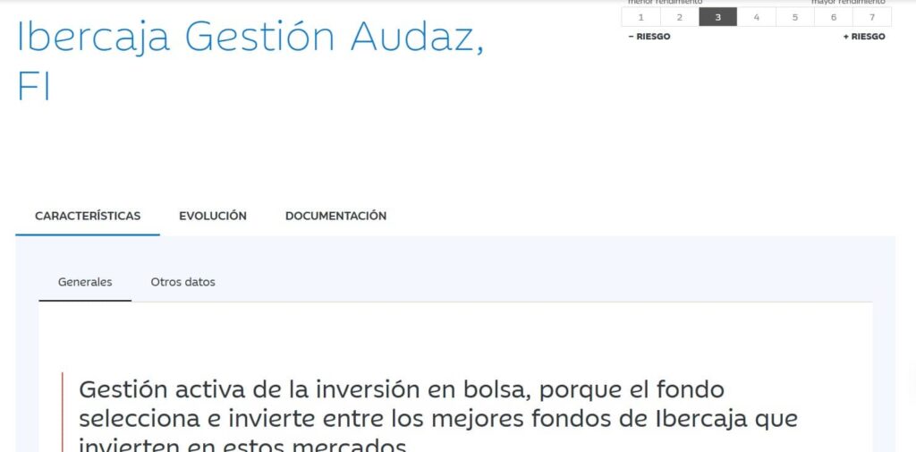 ficha-fondo-ibercaja-gestion-audaz | IFI - invertir en fondos Ficha del fondo Ibercaja Gestión Audaz