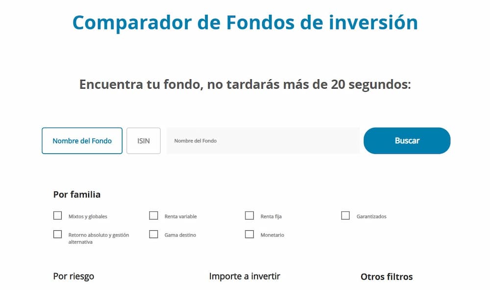 Buscador de fondos Caixabank